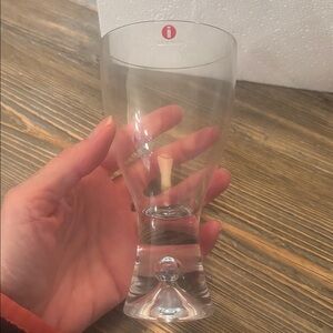 NIB! IITTALA FINLAND 9 oz. Set/2 Tapio Glass Drinkware Crystal Wine Beer